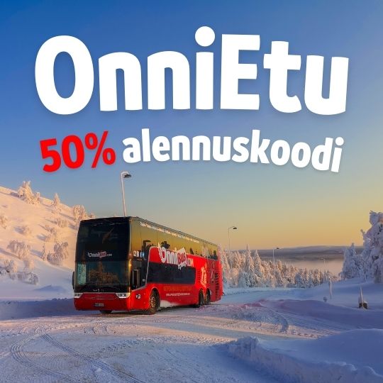OnniEtu tarjoaa usein matkustaville 50% alennuskoodeja.